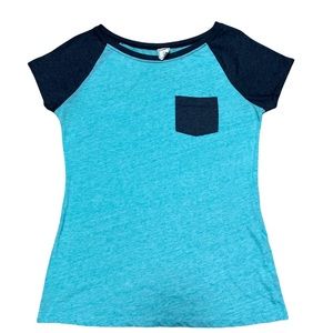 Empyre Green and Grey Short Sleeve Shirt Size Juniors Large